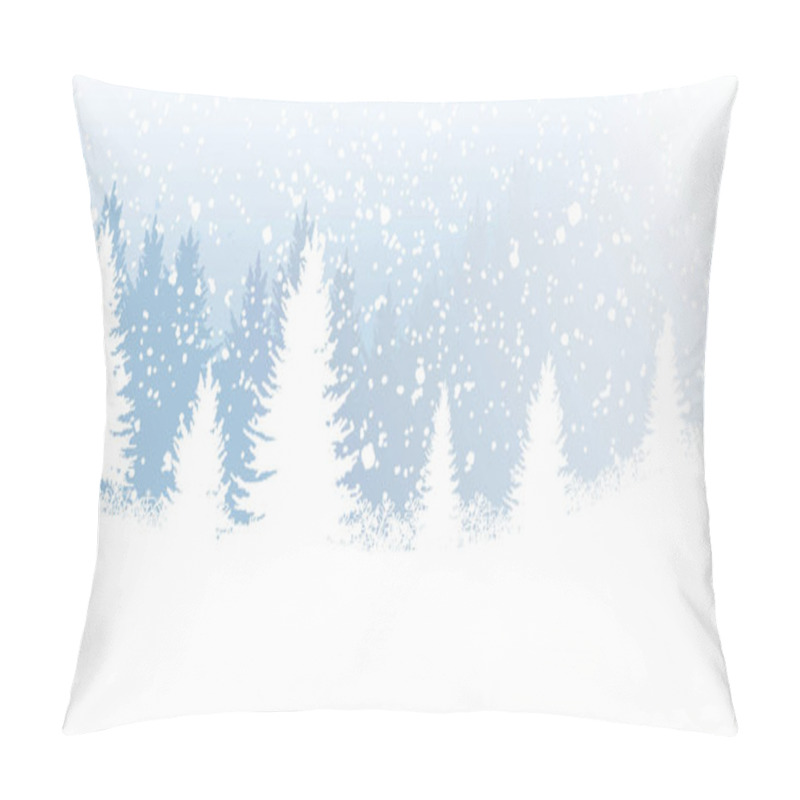 Personality  Backdrop With Winter Forest Pillow Covers