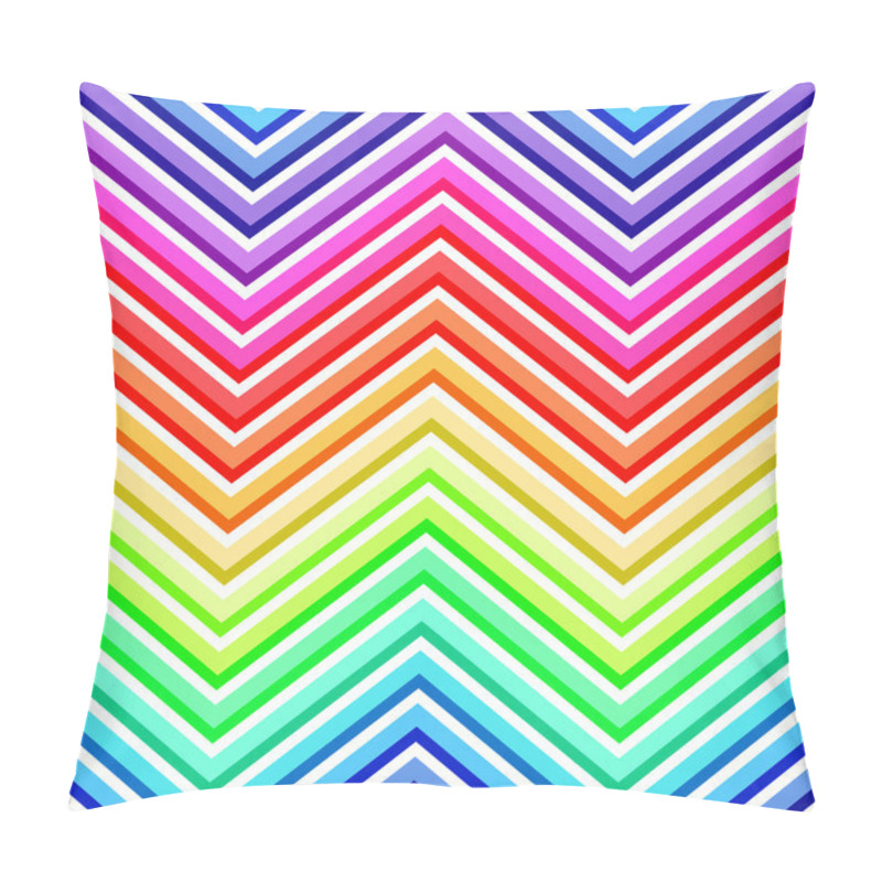 Personality  Seamless Rainbow Chevron Pattern Pillow Covers