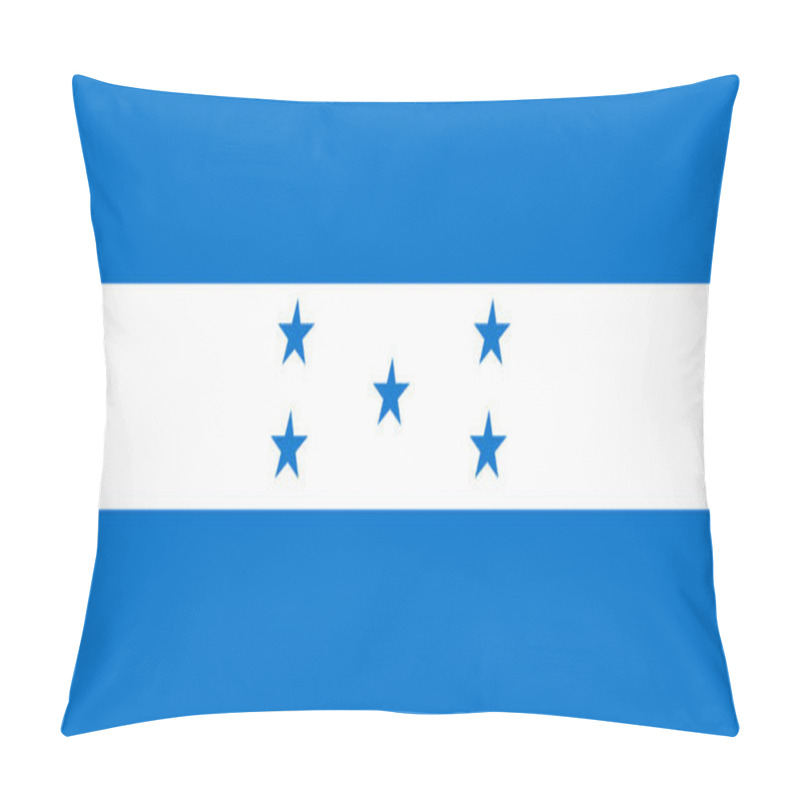 Personality  An Illustration Of The Flag Of Honduras Officially Known As Republic Of Honduras With Copy Space Pillow Covers