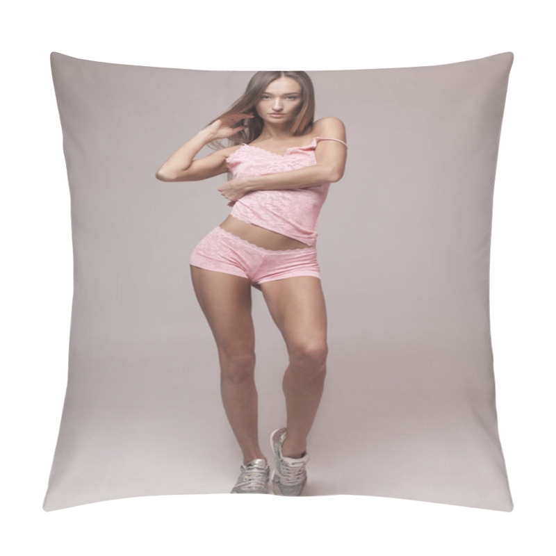 Personality  Beautiful Girl In Lingerie. Sexy Young Woman In Underwear Pillow Covers