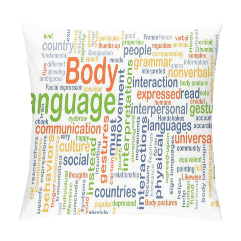 Personality  Body Language Background Concept Pillow Covers