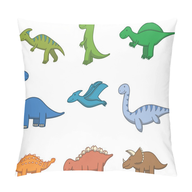 Personality  Prehistoric Animal Doodle Cartoon Illustration Pillow Covers