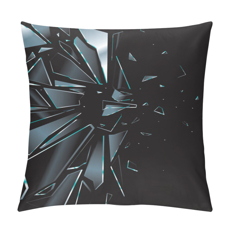 Personality  Broken Glass Black 1 Pillow Covers