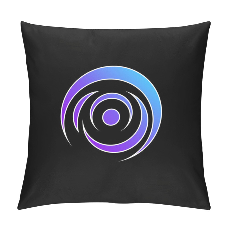 Personality  Black Hole Blue Gradient Vector Icon Pillow Covers