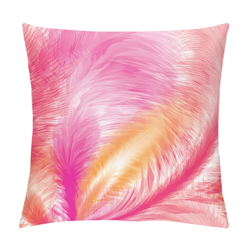 Personality  Pink Feathers Seamless Pattern Pillow Covers