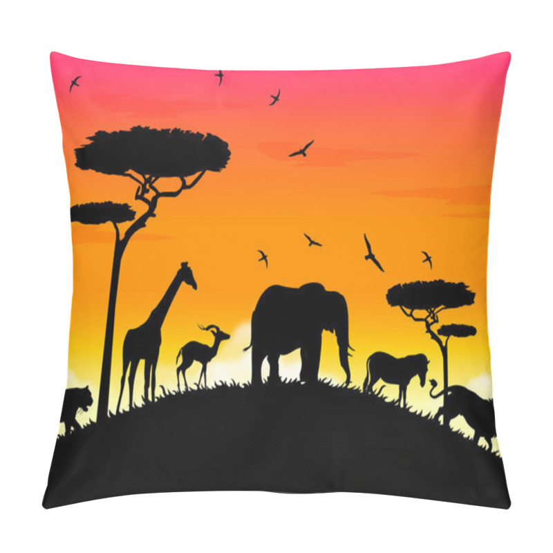 Personality  Africa Sunset Pillow Covers