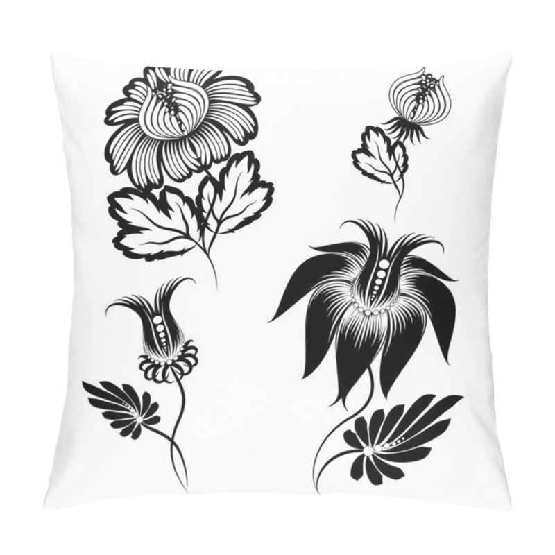 Personality  Floral Graphic Design Elements Vector Pillow Covers