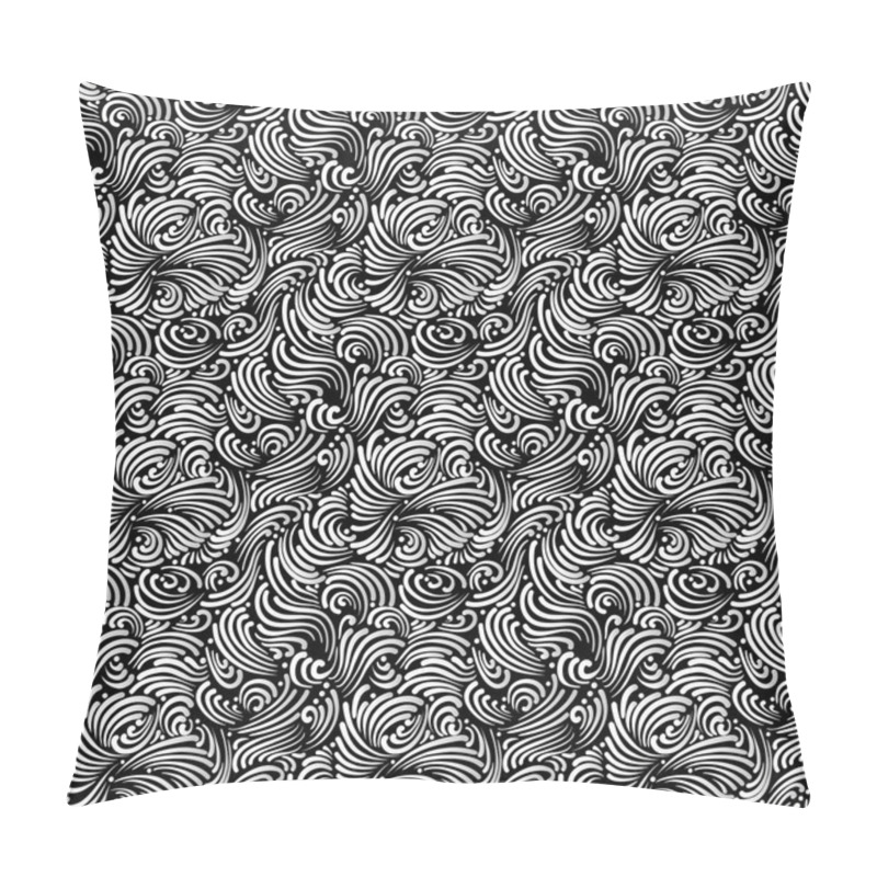 Personality  Seamless Black And White Background Pillow Covers