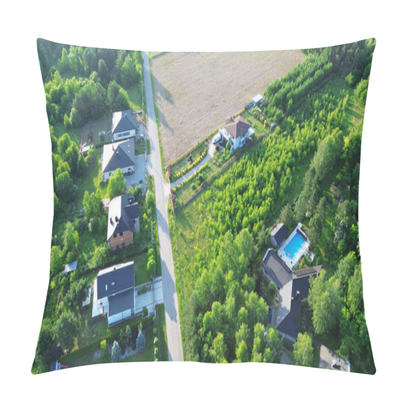 Personality  Upscale Suburban Homes With Spacious Backyards Pillow Covers