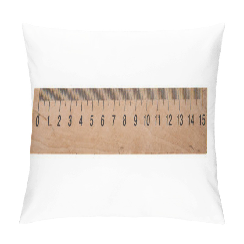 Personality  Wooden Ruler Isolated On White Background Pillow Covers