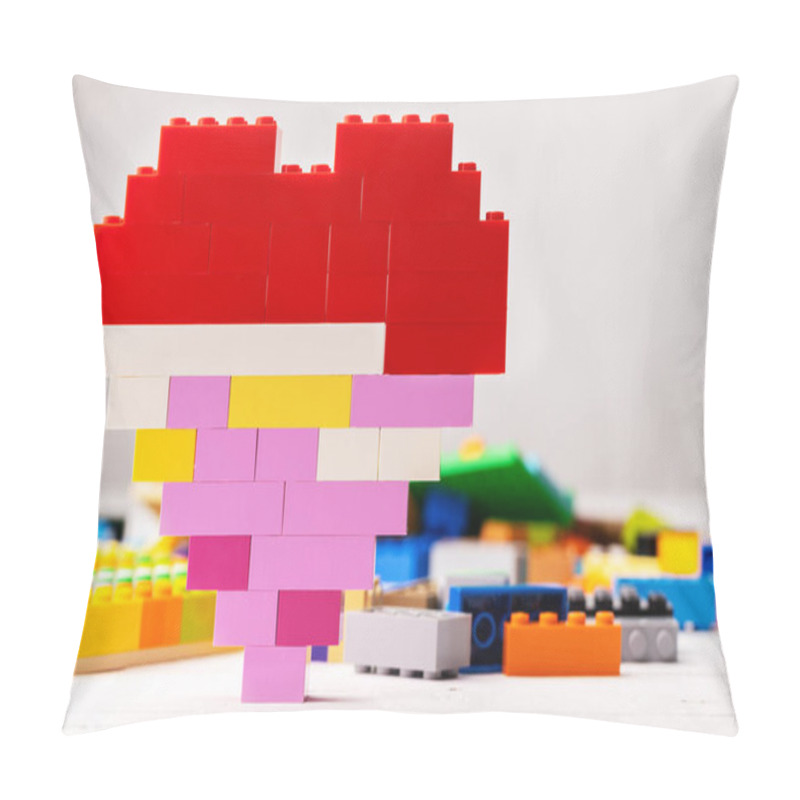 Personality  Heart Shaped Toy Constructor Details On White Background Pillow Covers