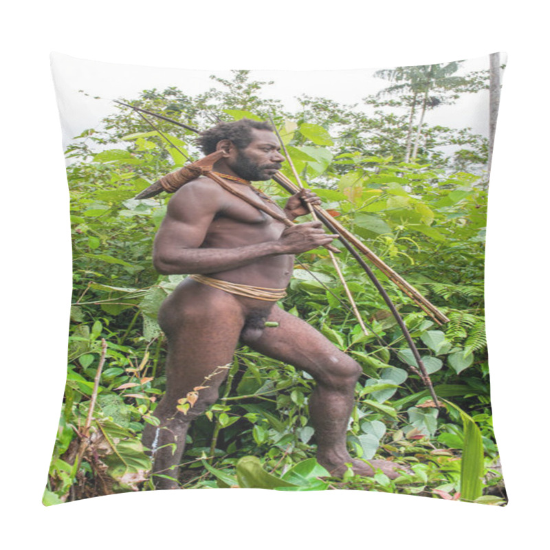 Personality  Papuan From A Korowai Tribe Pillow Covers