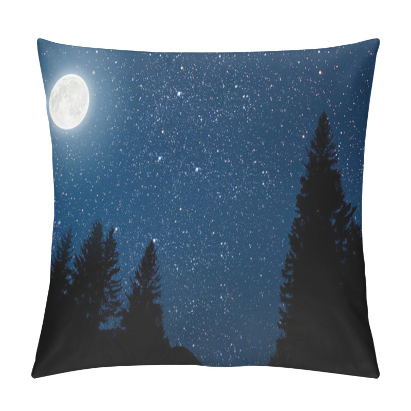 Personality  Backgrounds Night Sky With Stars And Clouds. Pillow Covers