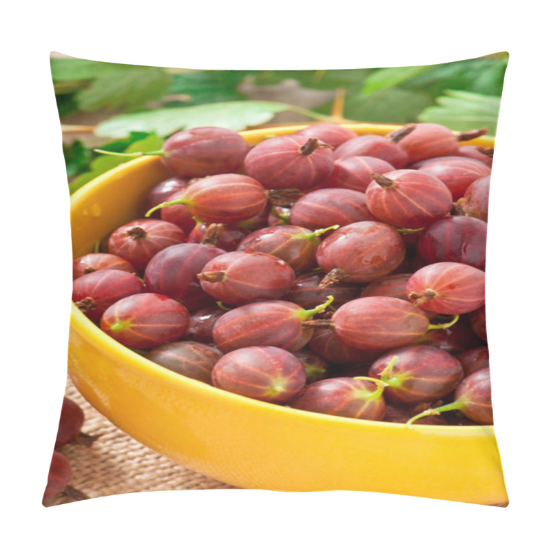 Personality  Red Gooseberries In A Yellow Bowl Pillow Covers