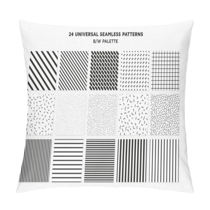 Personality  Universal Vector Seamless Patterns Set Of Simple Elements Pillow Covers