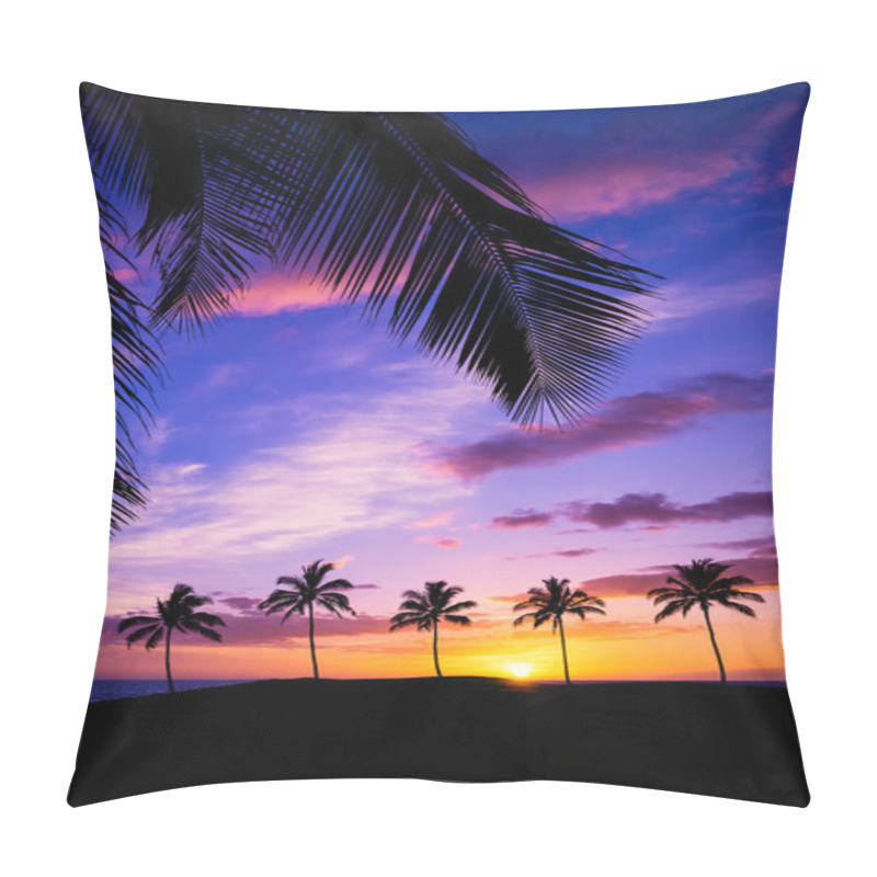 Personality  Hawaiian Palm Tree Sunset Pillow Covers