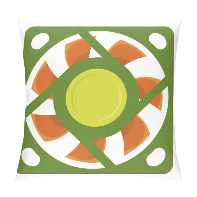 Personality  Propeller Fan Vector Illustration. Pillow Covers