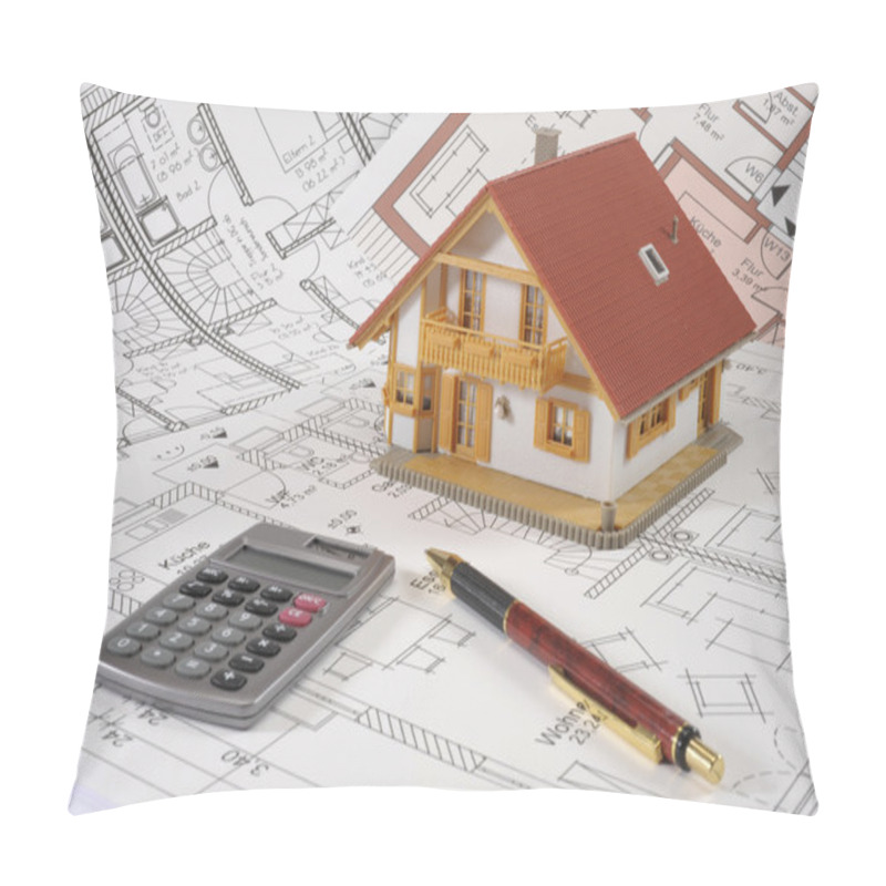 Personality  House Building Plan Pillow Covers