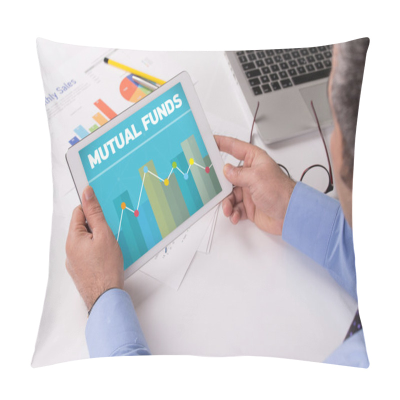 Personality  Businessman Working On Tablet Pillow Covers