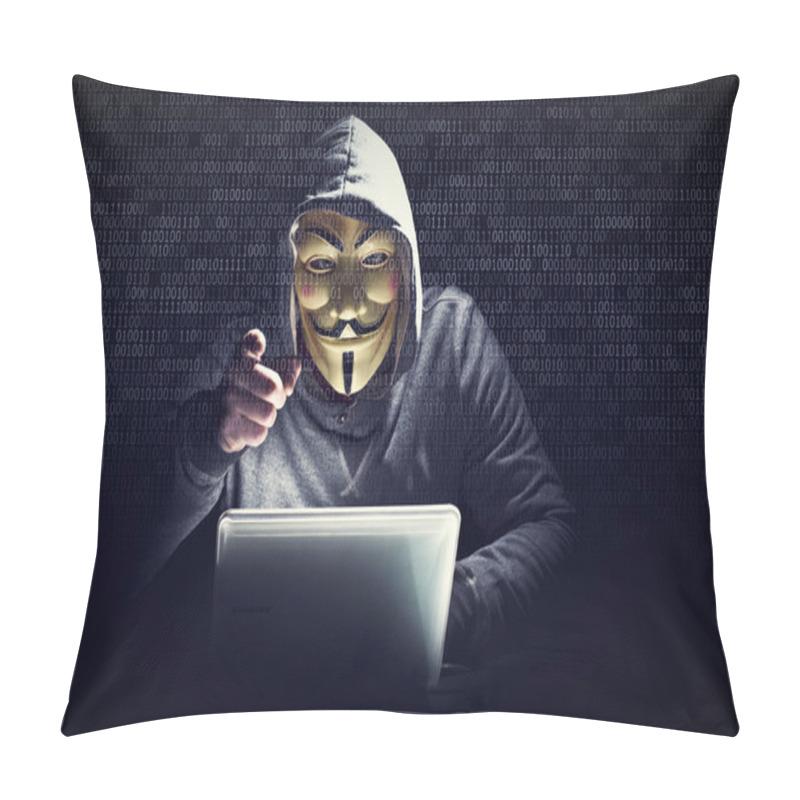 Personality  Hacker With Mask Pillow Covers