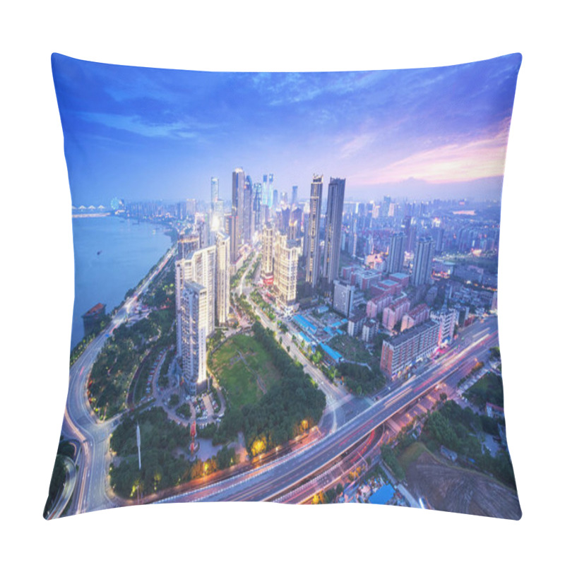 Personality  Aerial View Of Chinese City,shenzhen Pillow Covers