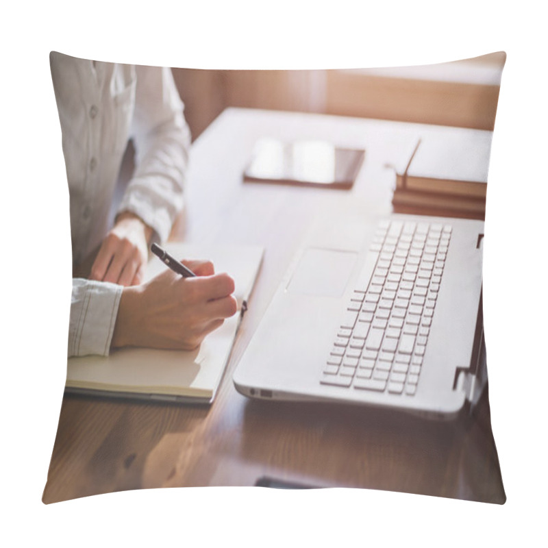 Personality  Woman Freelancer Female Hands Pillow Covers