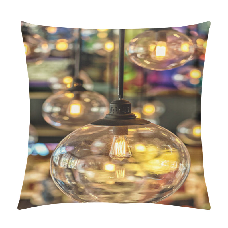 Personality  Luxury Lighting Decoration In Blurred Home Interior Pillow Covers