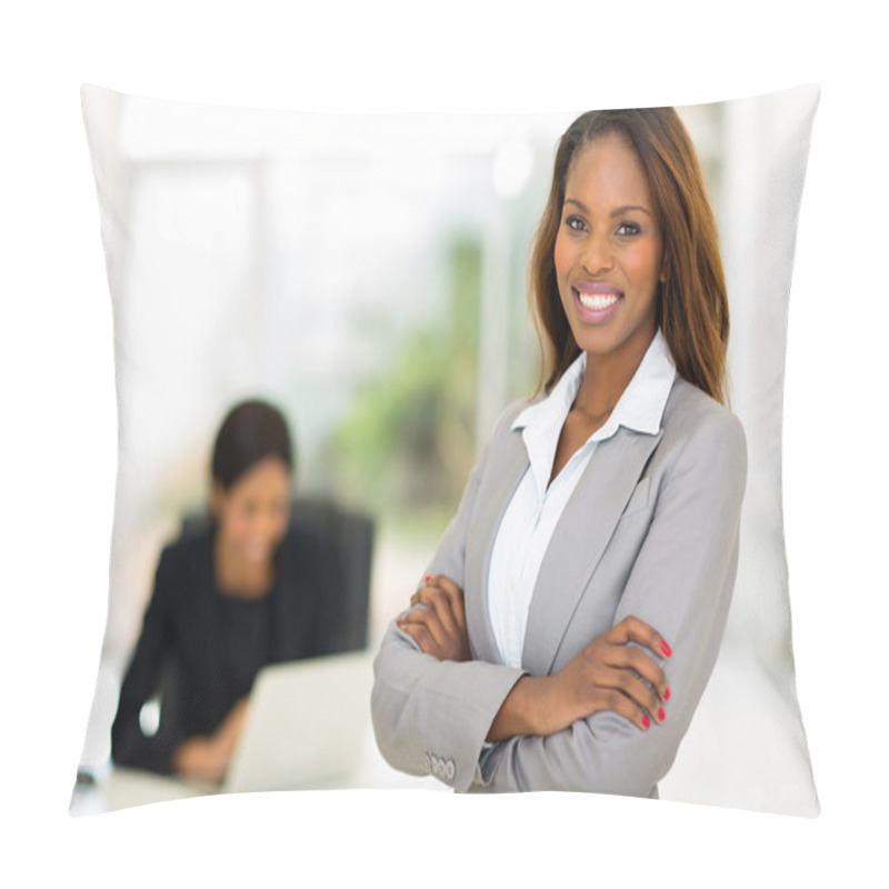 Personality  African Business Woman In Office Pillow Covers