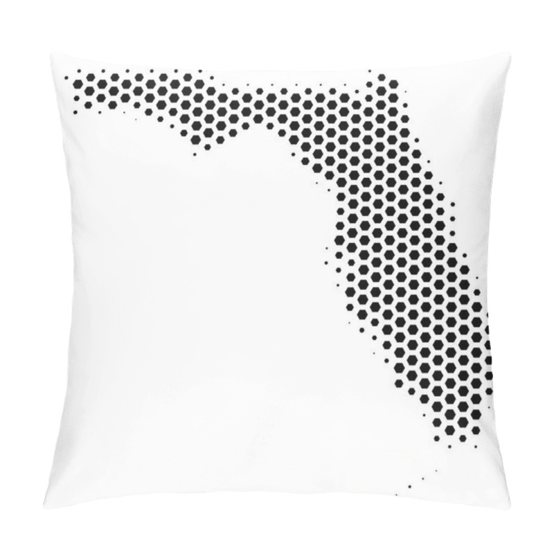 Personality  Hexagon Florida Map Pillow Covers