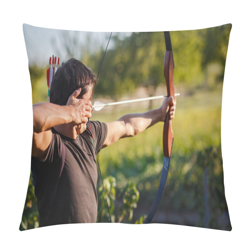 Personality  Young Archer Training With The Bow Pillow Covers