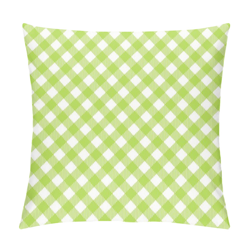 Personality  Diagonal Tablecloth Pattern Green White Pillow Covers