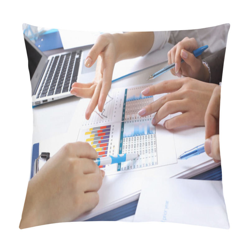 Personality  Financial Papers On The Table Pillow Covers