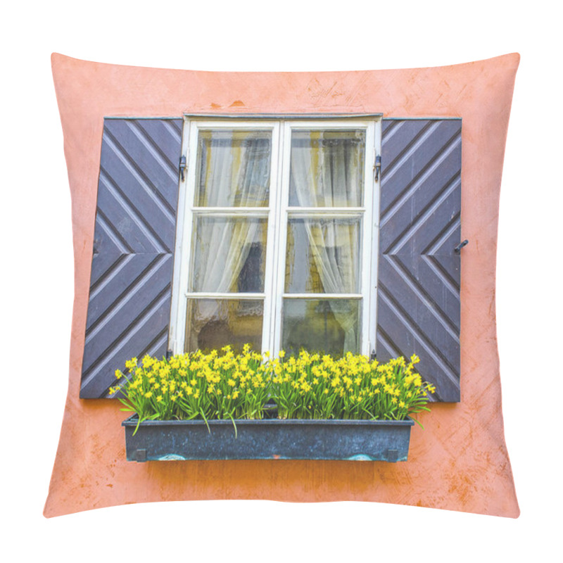 Personality  Old Window Close Up. Yellow Flowers. Pillow Covers