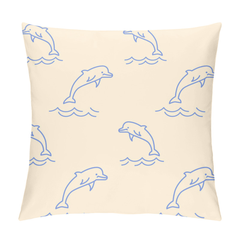 Personality  Dolphin Icons Pattern Pillow Covers