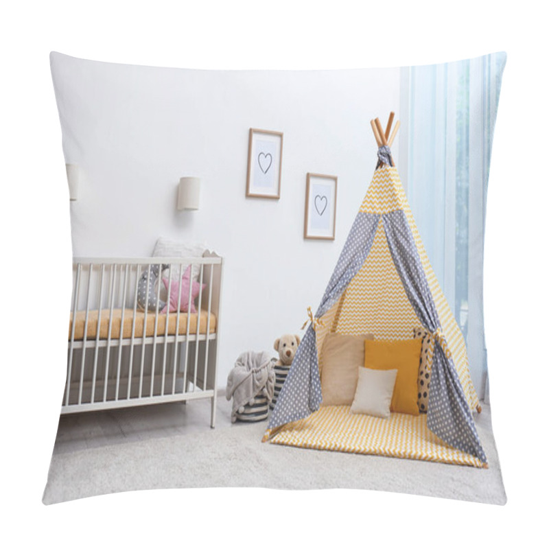 Personality  Cozy Baby Room Interior With Play Tent And Toys Pillow Covers