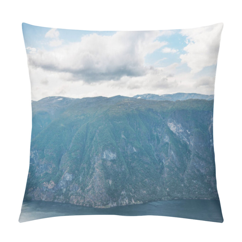 Personality  View To Aurlandsfjord From Stegastein Viewpoint, Aurland, Norway Pillow Covers