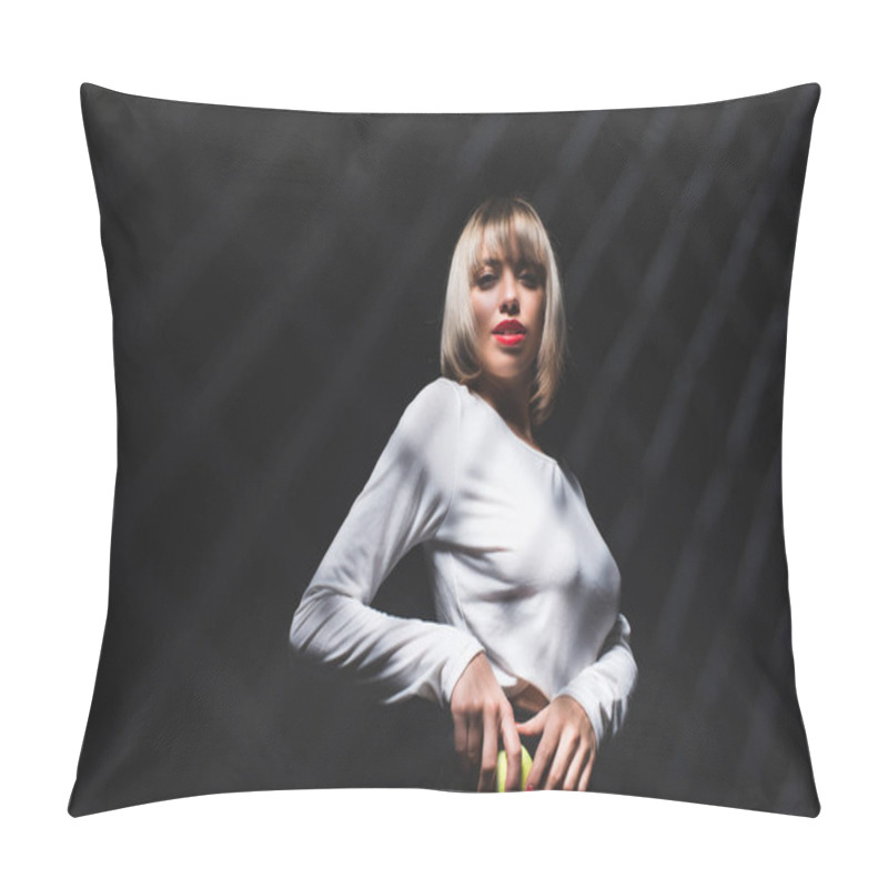 Personality  Sexy Woman With Tennis Ball Pillow Covers