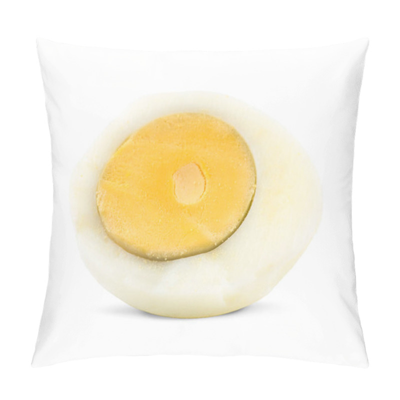 Personality  Boiled Egg Isolated On White Background Cutout Pillow Covers