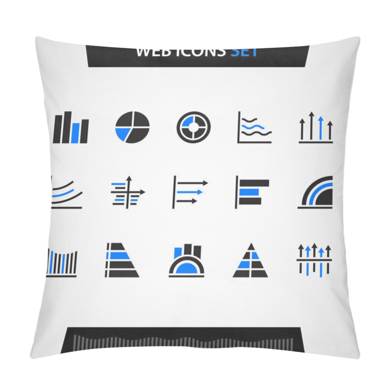 Personality  Finance And Business Vector Icon Set Pillow Covers