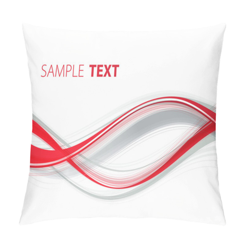 Personality  Red And Grey Waves Pillow Covers