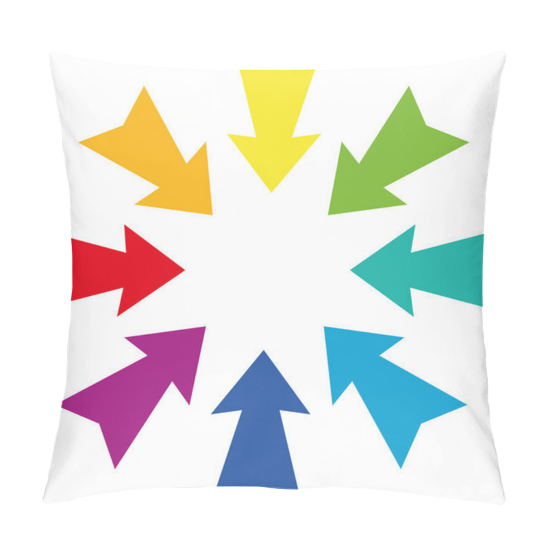 Personality  Darts Centripetal Rainbow Gradient Pillow Covers