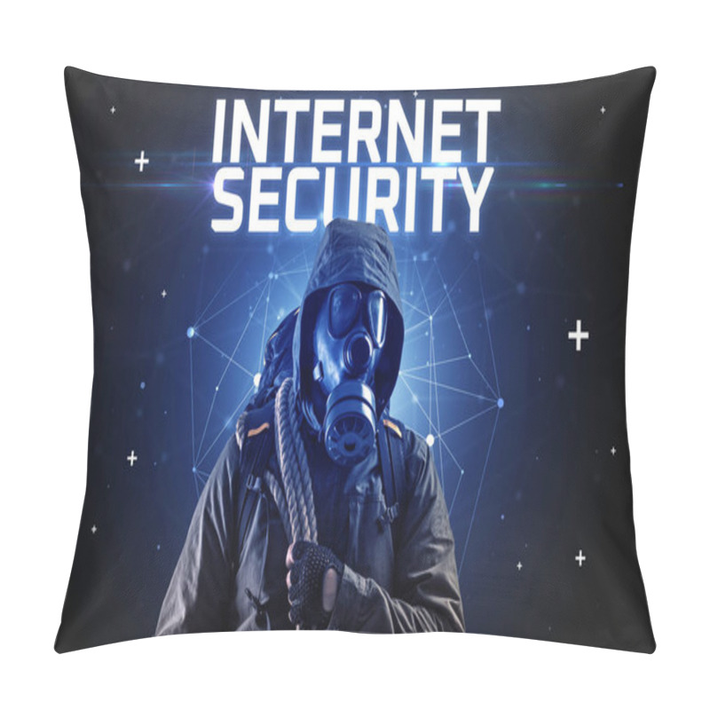 Personality  Mysterious Hacker, Online Attack Concept Pillow Covers