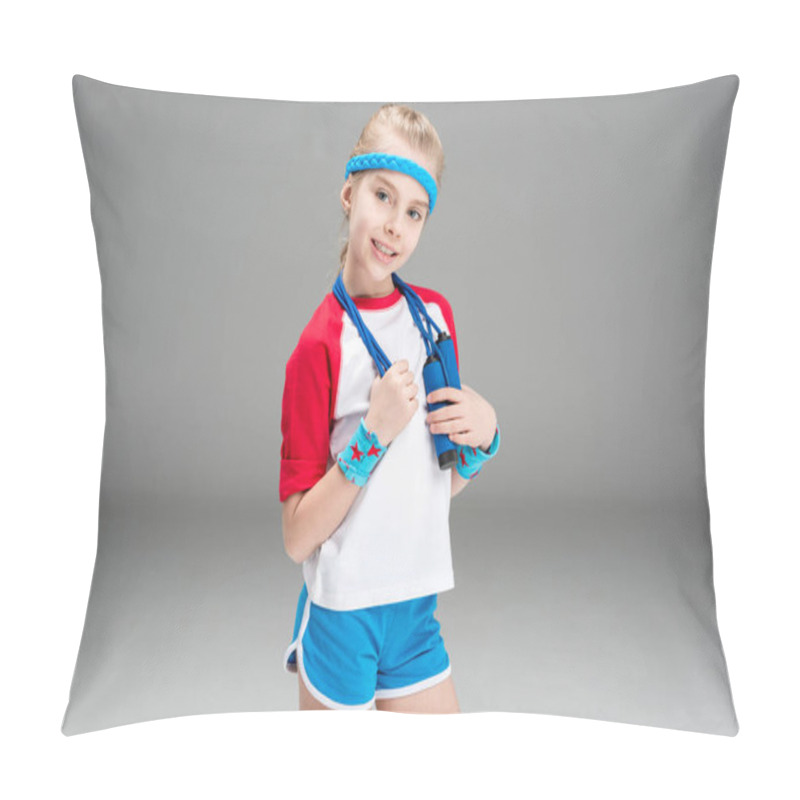 Personality  Active Girl With Skipping Rope Pillow Covers