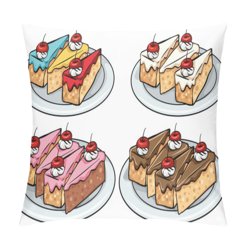 Personality  Set Of Cakes Pillow Covers