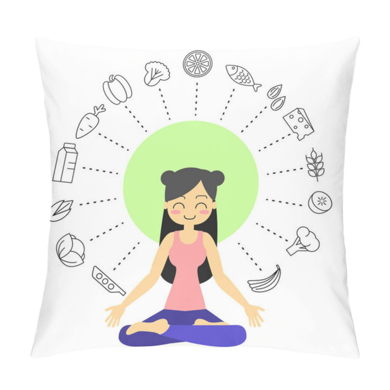 Personality  Woman Practicing Yoga Pillow Covers