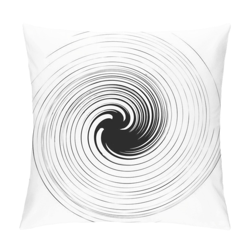 Personality  Concentric Radial Element. Radiating Abstract Geometric Element Pillow Covers