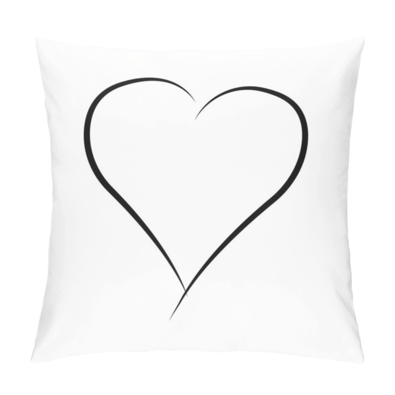 Personality  Vector Heart Collection.outline Hand Drawn Heart Icon. Illustration For Your Graphic Design. Pillow Covers