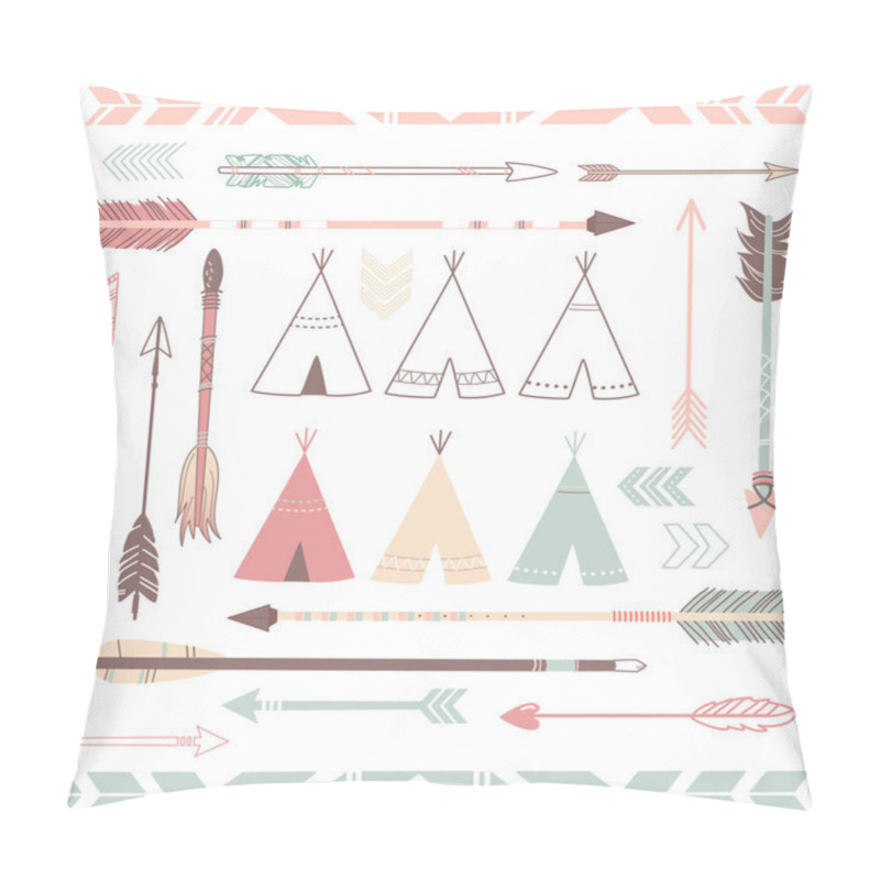 Personality  Teepee Tents And Arrows Pillow Covers