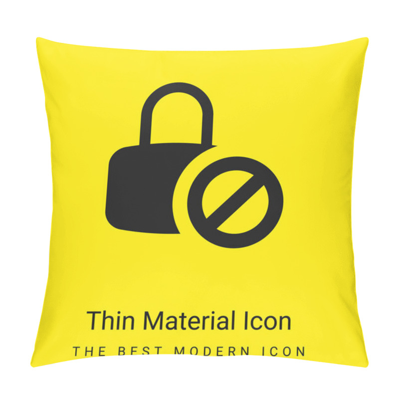 Personality  Blocked Minimal Bright Yellow Material Icon Pillow Covers