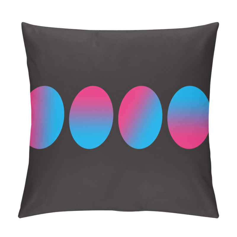 Personality  Gradient Circles Icon. Pink And Blue Focus. Abstract Circular Gradient. Vibrant Vector Graphic. EPS 10. Pillow Covers